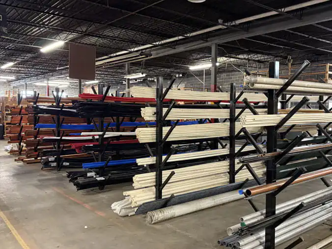 PVC pipes in the Hajoca Roanoke warehouse